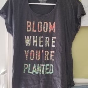"Bloom Where You're Planted" t-shirt